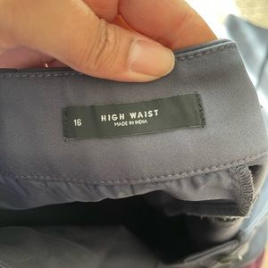 Loft Plus Size 16, crop grey button fly pant, wide leg